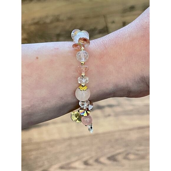 Pink Swarovski Beaded Bracelet - Picture 3 of 6